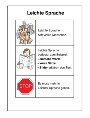 Leichte Sprache hat immer Bilder. | © Lebenshilfe für Menschen mit geistiger Behinderung Bremen e.V., Illustrator Stefan Albers, Atelier Fleetinsel, 2013 Leichte Sprache hat immer Bilder. | © Lebenshilfe für Menschen mit geistiger Behinderung Bremen e.V., Illustrator Stefan Albers, Atelier Fleetinsel, 2013